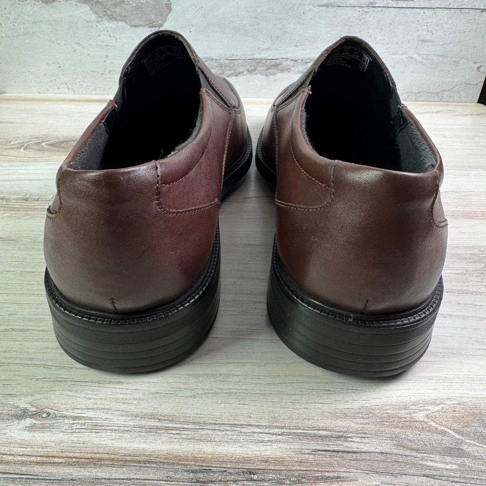 Bostonian Flexlite Bolton Mens Brown Leather Slip On Loafers Dress Shoes 12 XW - Picture 6 of 9